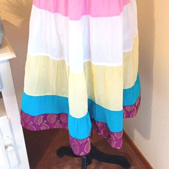 Passion Colorful Metallic Sleeveless Dress Festival. Metallic. - Picture 3 of 11